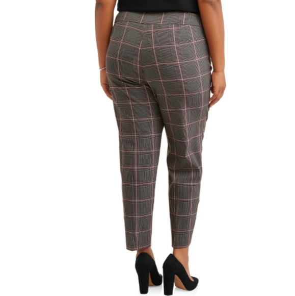 Terra & Sky Plus Size Plaid Stretch Pant - Picture 2 of 7
